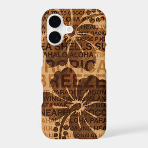 Summer Words Hawaiian Hibiscus Faux Wood