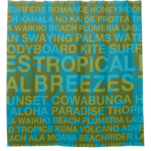 Summer Words Tropical and Monstera Leaf (Front)