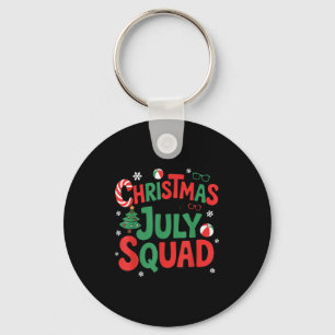 Summer Xmas Christmas In July Squad Funny Aloha To Keychain