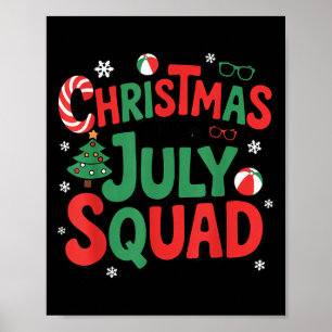 Summer Xmas Christmas In July Squad Funny Aloha To Poster