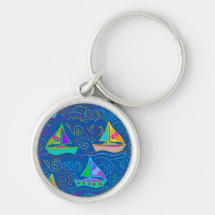 Summer Yachting Keychain