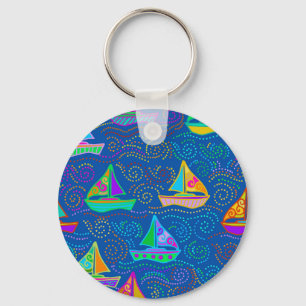 Summer Yachting Keychain