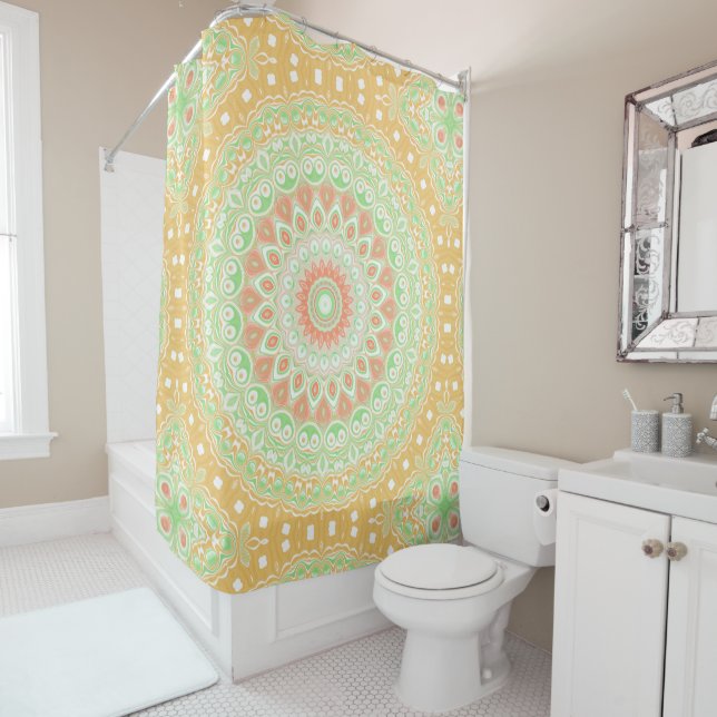 Summer Yellow and Green Mandala Pattern Design (In Situ)