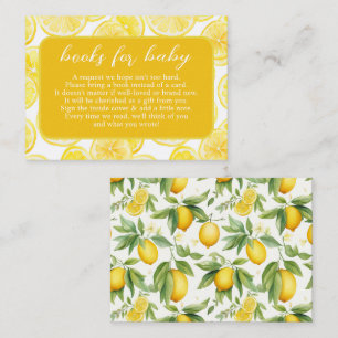 Summer Yellow Lemon Books For Baby Enclosure Card