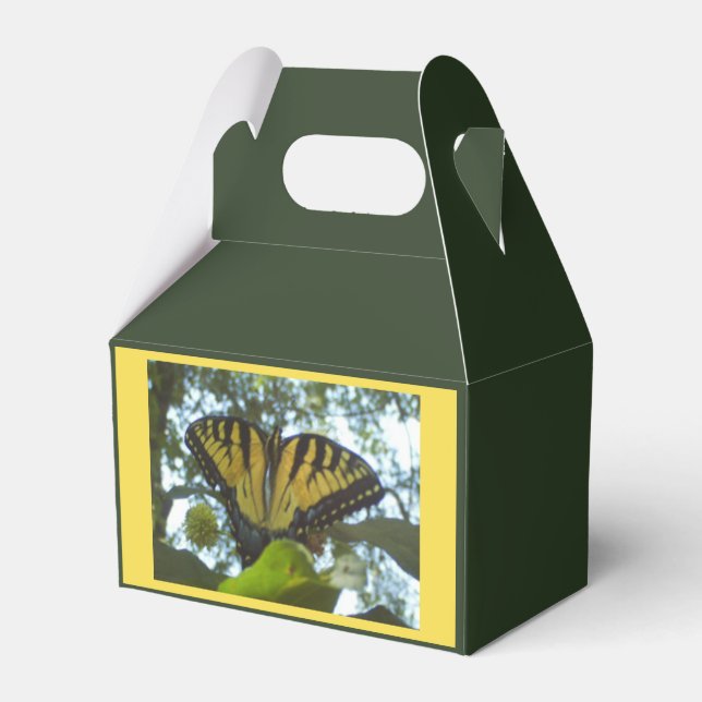 Summer Yellow Monarch Favor Box (Back Side)