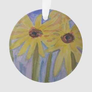 Summer Yellow Sunflowers Acrylic Ornament