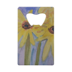 Summer Yellow Sunflowers Bottle Opener Credit Card Bottle Opener