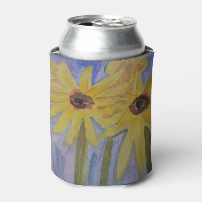Summer Yellow Sunflowers Can Cooler (Can Front)
