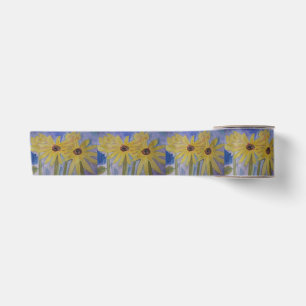 Summer Yellow Sunflowers Ribbon Satin Ribbon