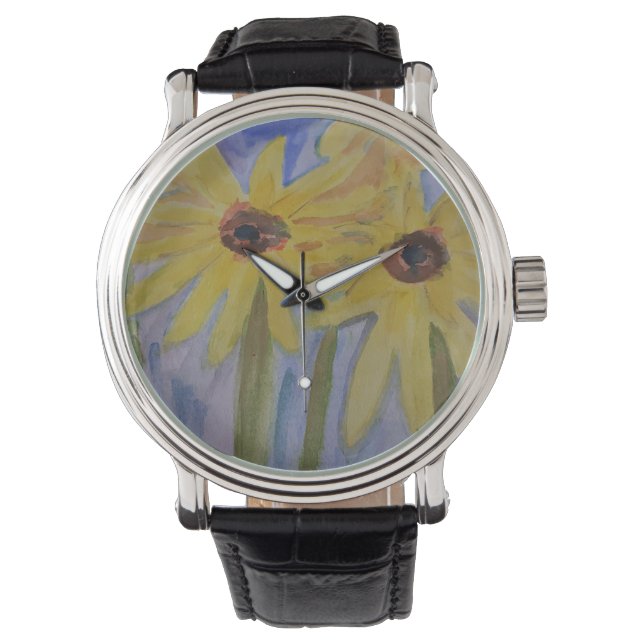 Summer Yellow Sunflowers Watch (Front)