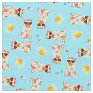 Summer Yorkie Fabric