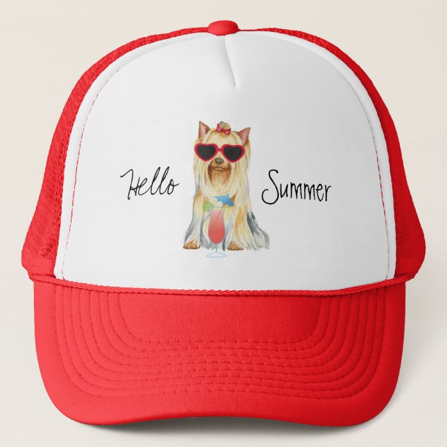 Summer Yorkie Trucker Hat (Front)
