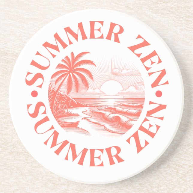 Summer Zen: Sun & Serenity Coaster (Front)