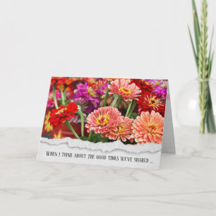 Summer Zinnia Friendship Card
