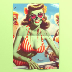 Summer Zombie Pin-up Tissue Paper
