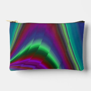 Summerfeeling , Abstract 3D Rainbowart Accessory Pouch