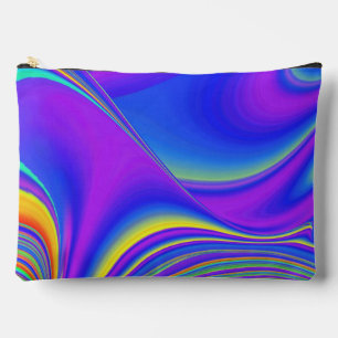 Summerfeeling , Abstract 3D Rainbowart Accessory Pouch