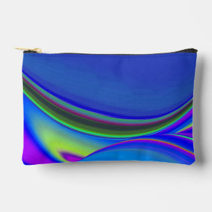 Summerfeeling , Abstract 3D Rainbowart Accessory Pouch