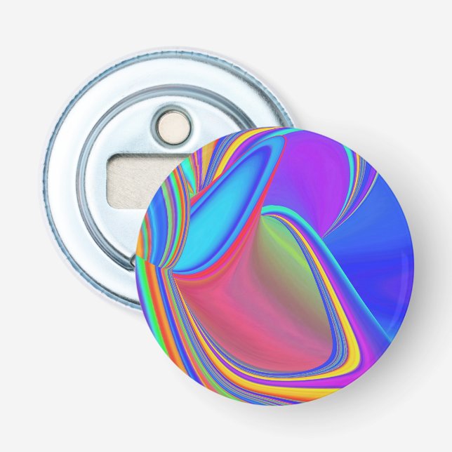 Summerfeeling , Abstract 3D Rainbowart Bottle Opener (Front)