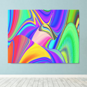 Summerfeeling , Abstract 3D Rainbowart Canvas Print
