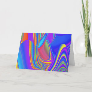 Summerfeeling , Abstract 3D Rainbowart Card
