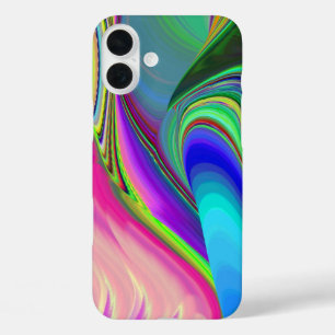 Summerfeeling , Abstract 3D Rainbowart iPhone 16 Plus Case