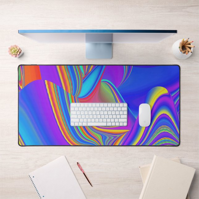 Summerfeeling , Abstract 3D Rainbowart Desk Mat (Office 1)