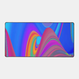 Summerfeeling , Abstract 3D Rainbowart Desk Mat