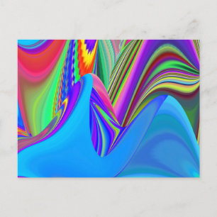Summerfeeling , Abstract 3D Rainbowart Holiday Postcard