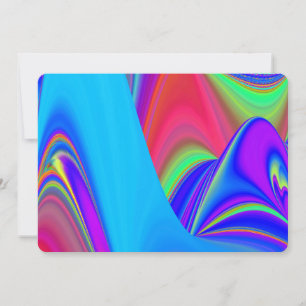 Summerfeeling , Abstract 3D Rainbowart Invitation