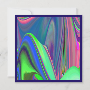Summerfeeling , Abstract 3D Rainbowart Invitation