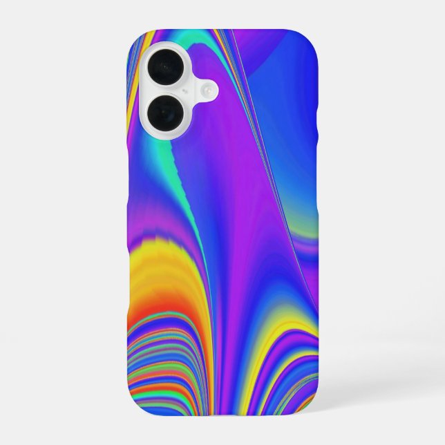 Summerfeeling , Abstract 3D Rainbowart iPhone 16 Case (Back)