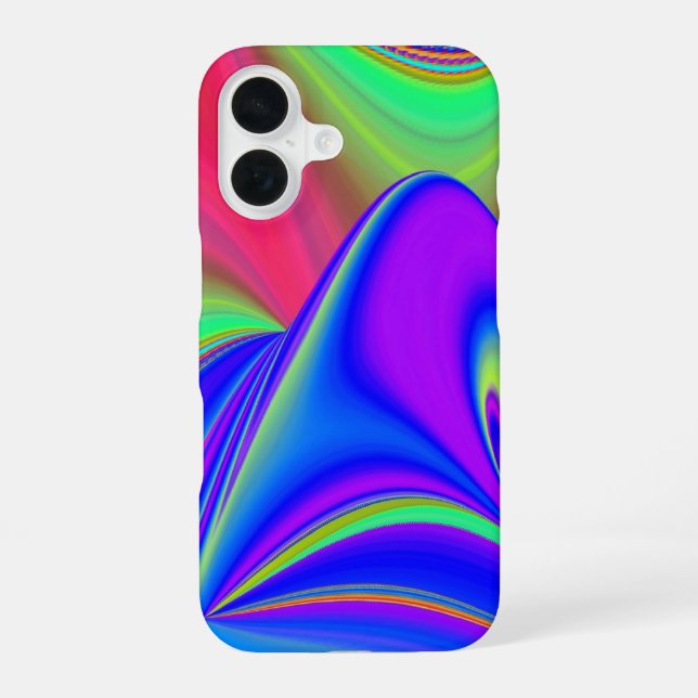 Summerfeeling , Abstract 3D Rainbowart iPhone 16 Case (Back)