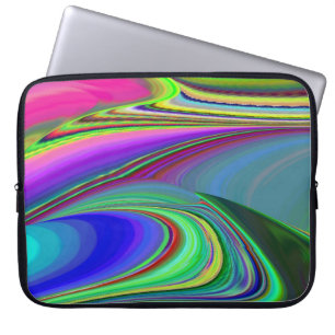 Summerfeeling , Abstract 3D Rainbowart Laptop Sleeve