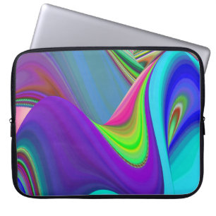 Summerfeeling , Abstract 3D Rainbowart Laptop Sleeve