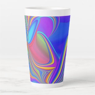 Summerfeeling , Abstract 3D Rainbowart Latte Mug