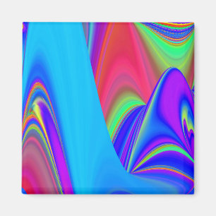 Summerfeeling , Abstract 3D Rainbowart Magnet
