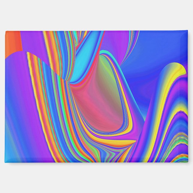 Summerfeeling , Abstract 3D Rainbowart Magnet (Front)