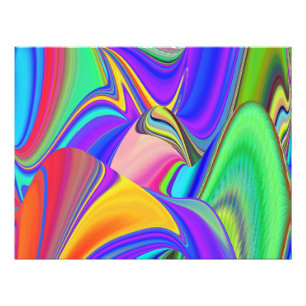Summerfeeling , Abstract 3D Rainbowart Photo Print
