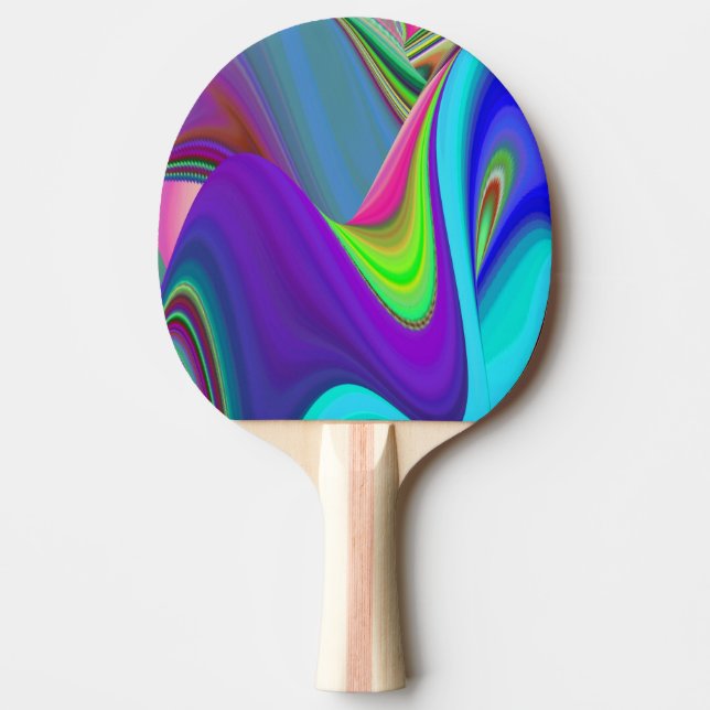 Summerfeeling , Abstract 3D Rainbowart Ping Pong Paddle (Front)