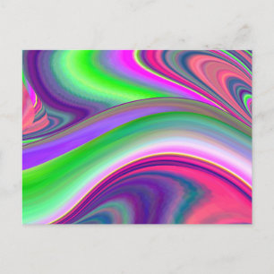 Summerfeeling , Abstract 3D Rainbowart Postcard
