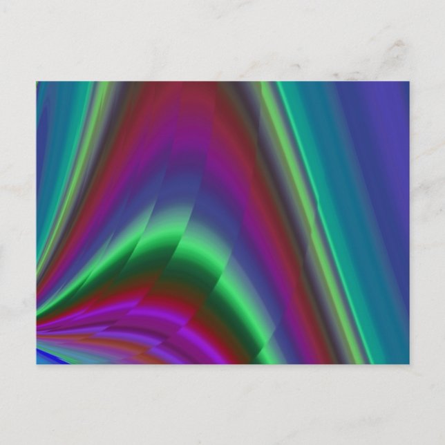 Summerfeeling , Abstract 3D Rainbowart Postcard (Front)