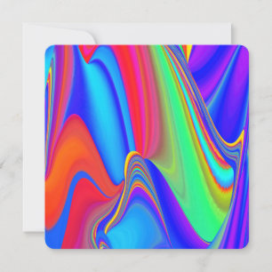 Summerfeeling , Abstract 3D Rainbowart Save The Date