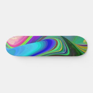 Summerfeeling , Abstract 3D Rainbowart Skateboard