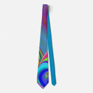 Summerfeeling , Abstract 3D Rainbowart Tie