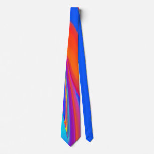 Summerfeeling , Abstract 3D Rainbowart Tie