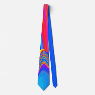 Summerfeeling , Abstract 3D Rainbowart Tie