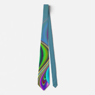 Summerfeeling , Abstract 3D Rainbowart Tie
