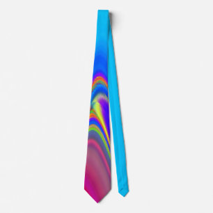 Summerfeeling , Abstract 3D Rainbowart Tie