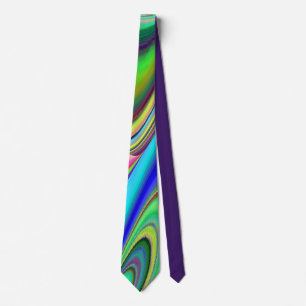Summerfeeling , Abstract 3D Rainbowart Tie